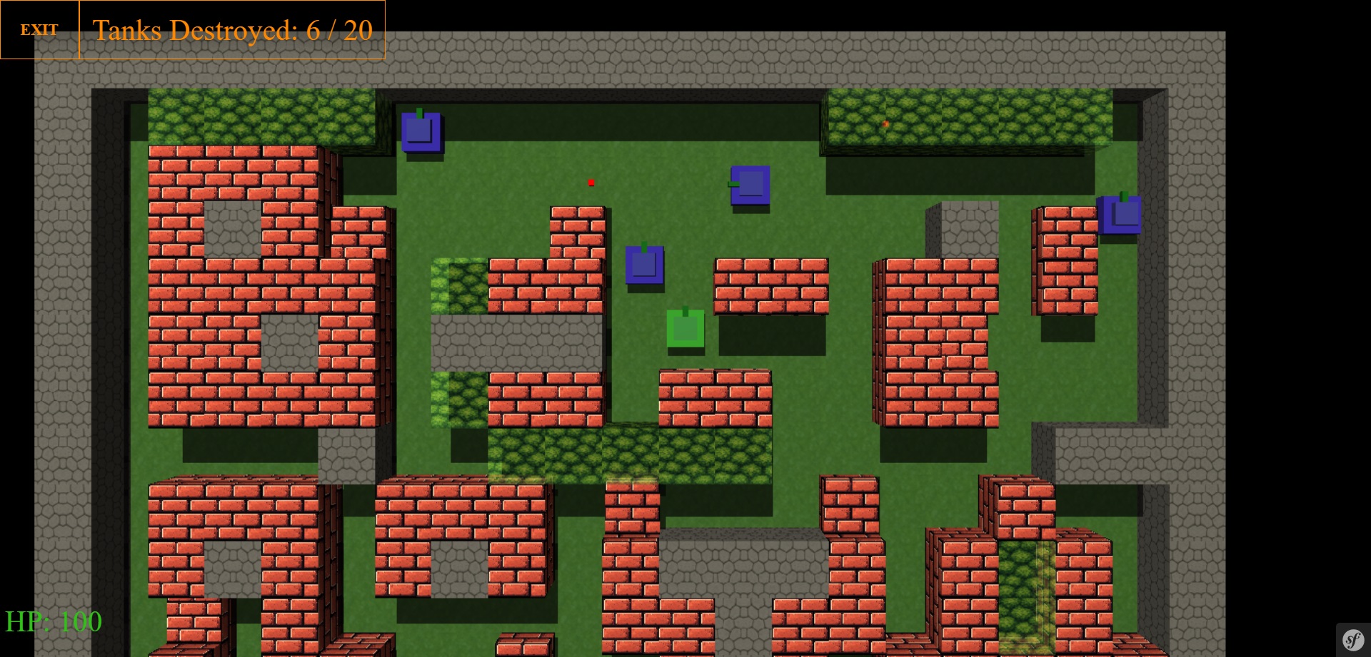 3D Tank Action - Браузерні ігри MVA1 Скріншоти гри 2