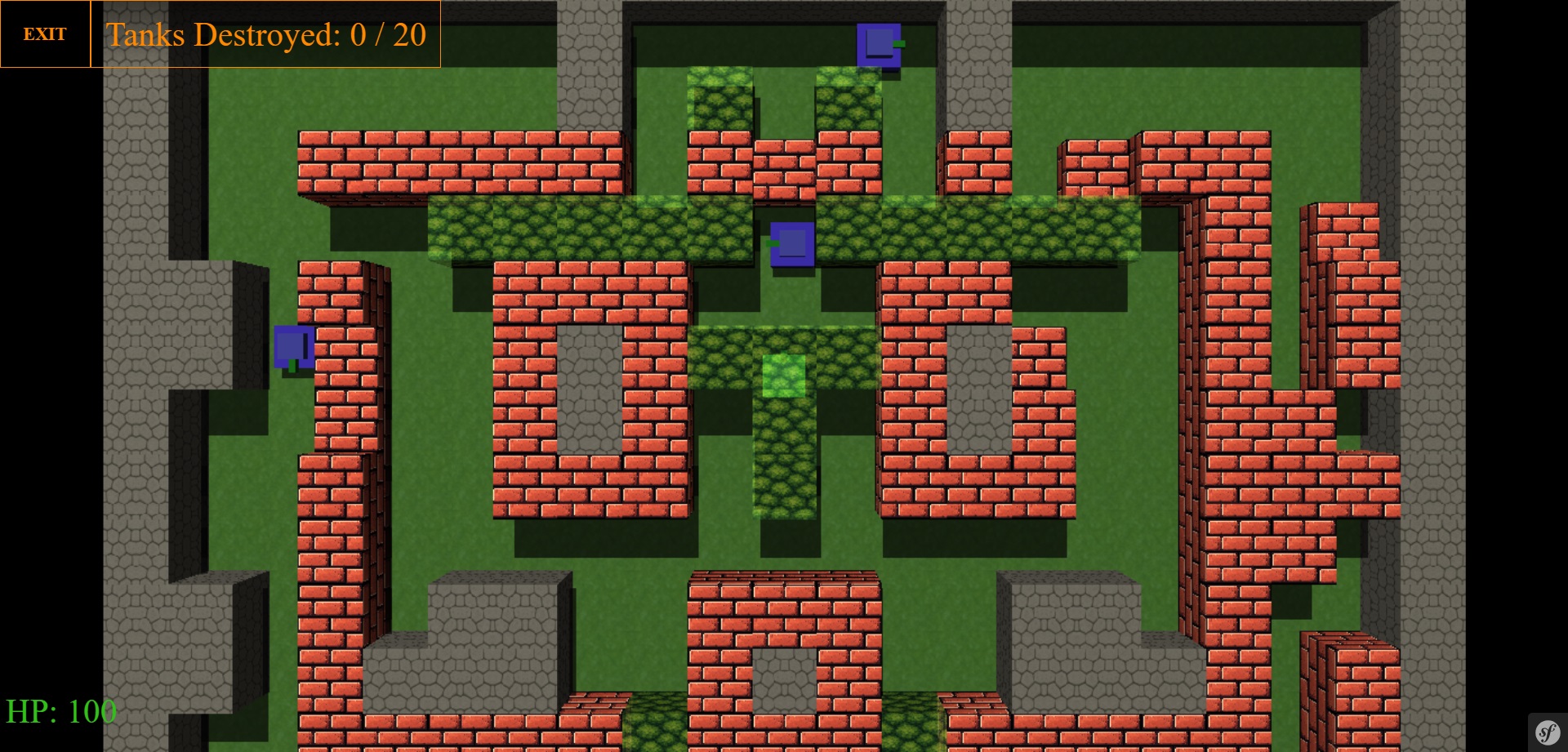 3D Tank Action - Браузерні ігри MVA1 Скріншоти гри 3